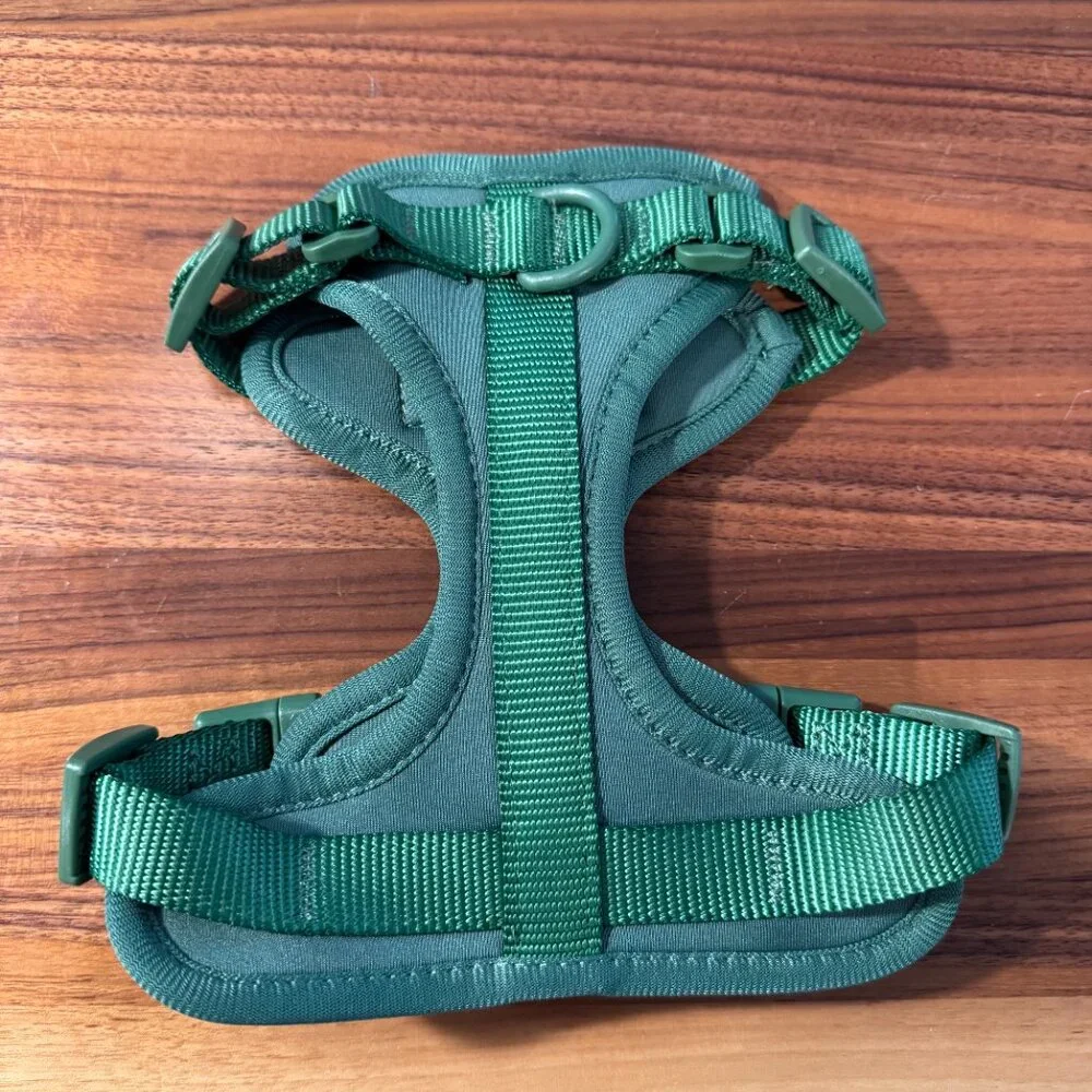 Adjustable Green No-Pull Dog Harness - Padded Comfort